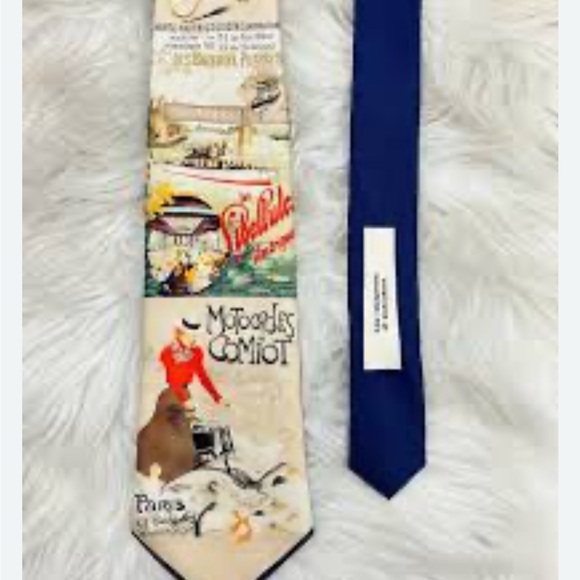 Reflets D’Art Other - REFLETS D’Art Vintage Parisian Print Tie